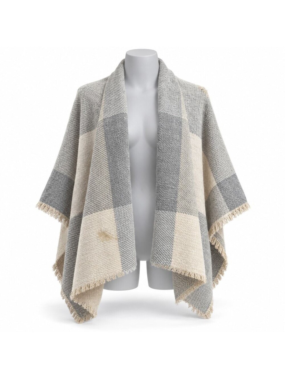 Emanuel Geraldo 1231414 Reversible Belted Wrap Light Gray One Size - New